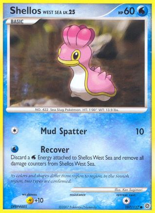 Shellos West Sea (107/132) [Secret Wonders] Reverse Holofoil - Common