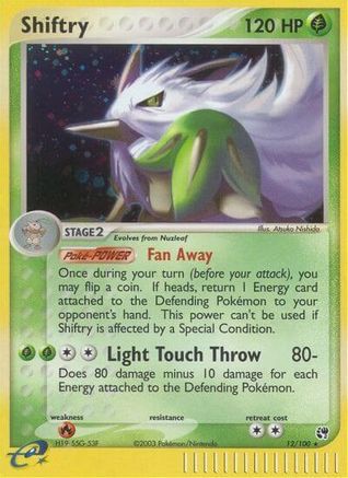 Shiftry (12/100) [Sandstorm] Holofoil - Holo Rare