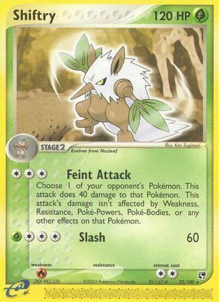 Shiftry (22/100) [Sandstorm] Reverse Holofoil - Rare