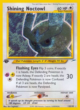 Shining Noctowl (110/105) [Neo Destiny] 1st Edition Holofoil - Secret Rare