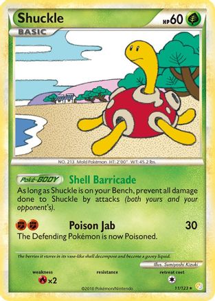 Shuckle (011/123) [HeartGold SoulSilver] Holofoil - Holo Rare