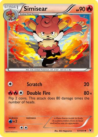 Simisear (17/101) [Noble Victories] Reverse Holofoil - Uncommon