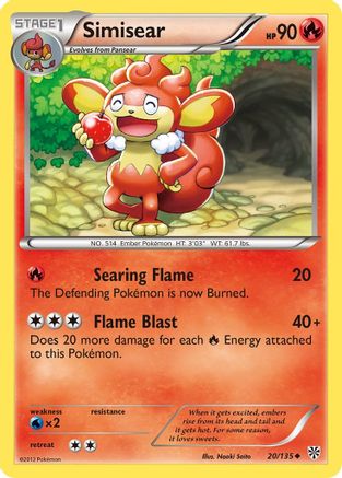 Simisear (20/135) [Plasma Storm] Reverse Holofoil - Uncommon