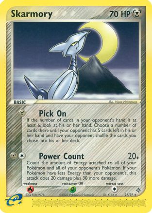Skarmory (021/97) [Dragon] Reverse Holofoil - Rare