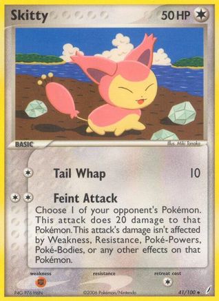 Skitty (41/100) [Crystal Guardians] Reverse Holofoil - Uncommon