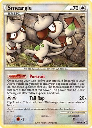 Smeargle (008/90) [Undaunted] Reverse Holofoil - Holo Rare