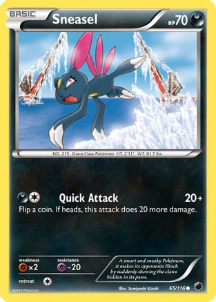 Sneasel (65/116) [Plasma Freeze] Reverse Holofoil - Common