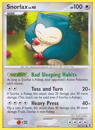 Snorlax (081/111) [Rising Rivals] Reverse Holofoil - Common