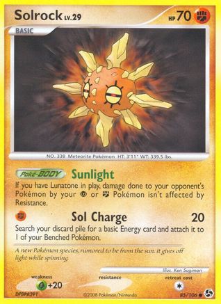 Solrock (85/106) [Great Encounters] Reverse Holofoil - Common