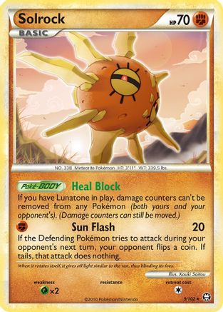 Solrock (009/102) [Triumphant] Holofoil - Holo Rare