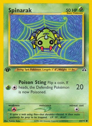 Spinarak (064/75) [Neo Discovery] 1st Edition - Common