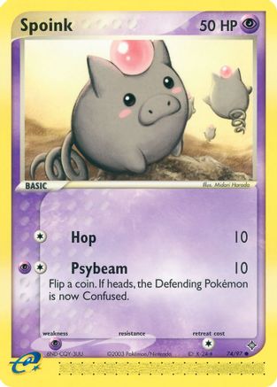 Spoink (74/97) [Dragon] Reverse Holofoil - Common