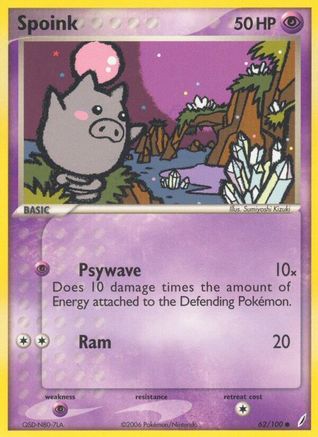 Spoink (062/100) [Crystal Guardians] Reverse Holofoil - Common