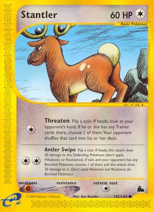 Stantler (102/144) [Skyridge] Reverse Holofoil - Common
