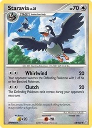 Staravia (64/130) [Diamond and Pearl] Reverse Holofoil - Uncommon