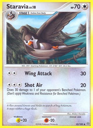 Staravia (52/100) [Stormfront] Reverse Holofoil - Uncommon