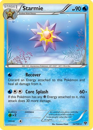 Starmie (34/146) [XY Base Set] Reverse Holofoil - Rare