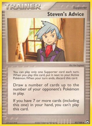 Steven's Advice (083/108) [Power Keepers] Reverse Holofoil - Uncommon