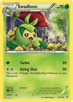 Swadloon (2/101) [Noble Victories] Reverse Holofoil - Uncommon