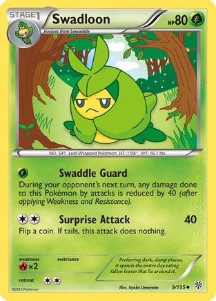 Swadloon (9/135) [Plasma Storm] Reverse Holofoil - Uncommon