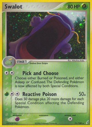 Swalot (011/100) [Crystal Guardians] Reverse Holofoil - Holo Rare