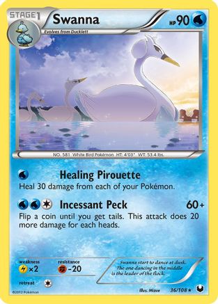 Swanna (36/108) [Dark Explorers] Reverse Holofoil - Rare