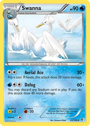 Swanna (43/149) [Boundaries Crossed] Reverse Holofoil - Uncommon