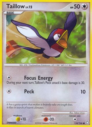 Taillow (124/146) [Legends Awakened] Reverse Holofoil - Common