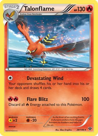 Talonflame (028/146) [XY Base Set] Holofoil - Holo Rare
