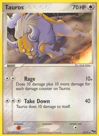 Tauros (005/17) [POP Series 2] Holofoil - Rare