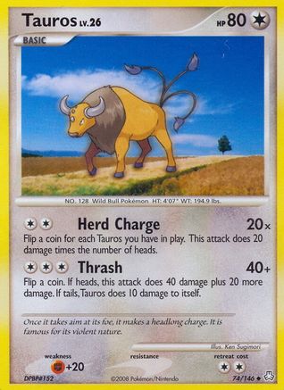 Tauros (74/146) [Legends Awakened] Reverse Holofoil - Uncommon