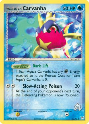 Team Aqua's Carvanha (25/95) [Team Magma vs Team Aqua] Reverse Holofoil - Uncommon