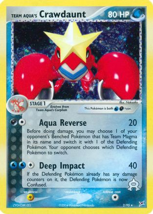 Team Aqua's Crawdaunt (2/95) [Team Magma vs Team Aqua] Holofoil - Holo Rare