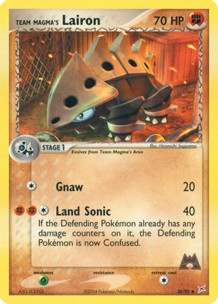 Team Magma's Lairon (36/95) [Team Magma vs Team Aqua] Reverse Holofoil - Uncommon