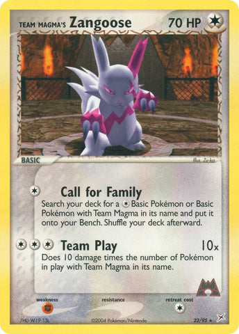 Team Magma's Zangoose