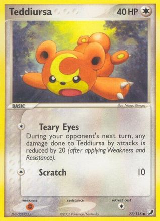 Teddiursa (77/115) [Unseen Forces] Reverse Holofoil - Common