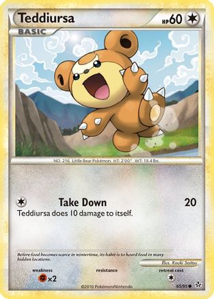 Teddiursa (065/95) [Unleashed] Reverse Holofoil - Common