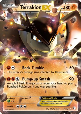 Terrakion EX (71/124) [Dragons Exalted] Holofoil - Ultra Rare