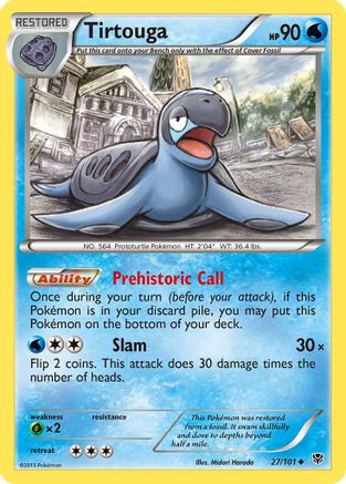 Tirtouga (27/101) [Plasma Blast] Reverse Holofoil - Uncommon