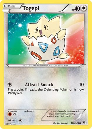 Togepi (110/149) [Boundaries Crossed] Reverse Holofoil - Common
