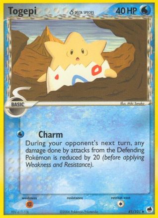 Togepi (Delta Species) (41/101) [Dragon Frontiers] Reverse Holofoil - Uncommon