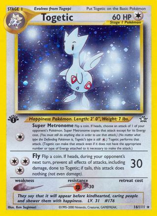 Togetic (016/111) [Neo Genesis] 1st Edition Holofoil - Holo Rare