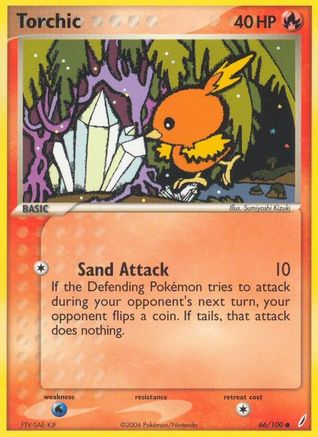 Torchic (066/100) [Crystal Guardians] Reverse Holofoil - Common