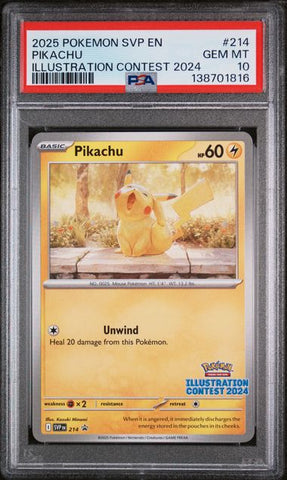 Pikachu #214 - Illustration Contest 2024 Promo - PSA 10