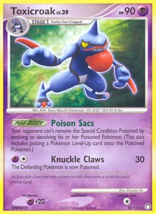 Toxicroak (36/123) [Mysterious Treasures] Reverse Holofoil - Rare