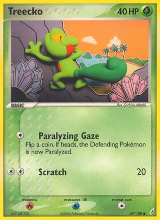 Treecko (067/100) [Crystal Guardians] Reverse Holofoil - Common
