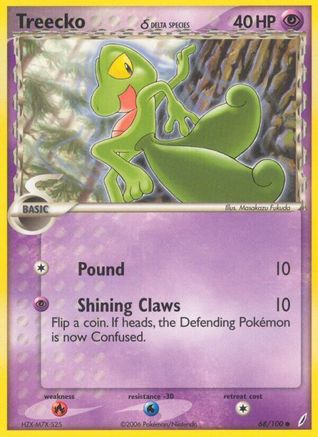 Treecko (Delta Species) (068/100) [Crystal Guardians] Reverse Holofoil - Common