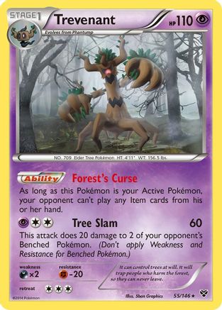 Trevenant (055/146) [XY Base Set] Reverse Holofoil - Holo Rare