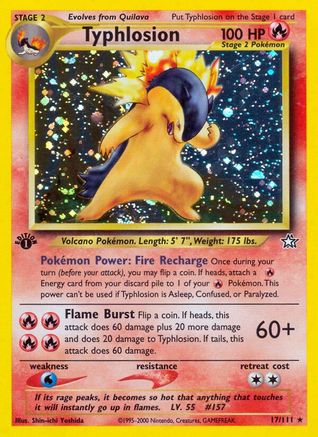 Typhlosion (017/111) [Neo Genesis] 1st Edition Holofoil - Holo Rare
