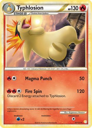 Typhlosion (032/123) [HeartGold SoulSilver] Reverse Holofoil - Rare